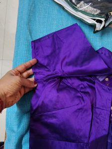 Purple Chiffon Banarasi Saree