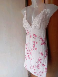 Floral Lace Trim Nightgown