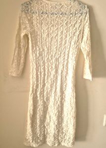 White Lace Bodycon  Dress