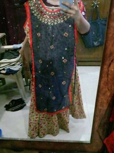 Embellished Dark Blue Kurta