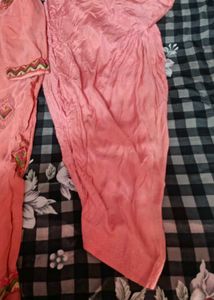 Elegant Peach Kurta Set with Dupatta