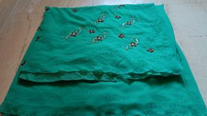 Emerald Green Embellished Saree
