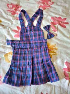 Pinafore Skirt &amp; Bow Set