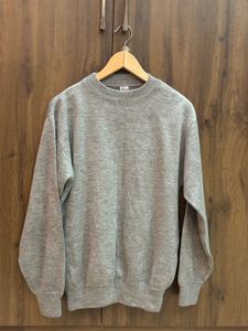 Grey Crew Neck Pullover Sweater