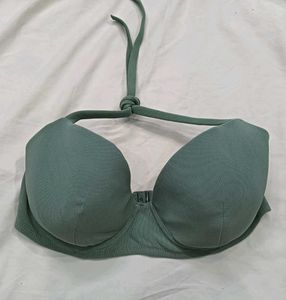 🪔 Green Ribbed Bikini Top