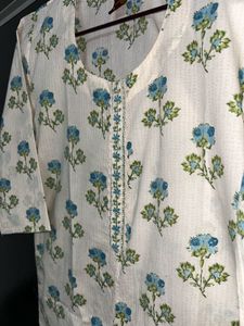 Floral Cream Print Kurta