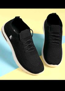 Stylish Black Knit Sneakers