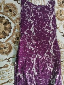 Purple Marble Print Dress