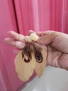 Boho Feather Drop Earrings