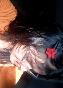 Cute Red Flower Hair Clip set of 2