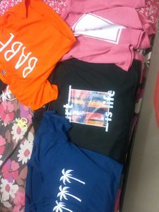 Combo Of 4 Cropped Tshirt