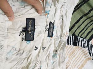 Men's Cream Floral Print Shirt