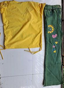 Flower Power Denim &amp; Tee Set (9-10years)