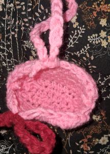 Handmade Crocheted Pink airpods holder(adjustable)