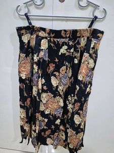 Floral Print Midi Skirt