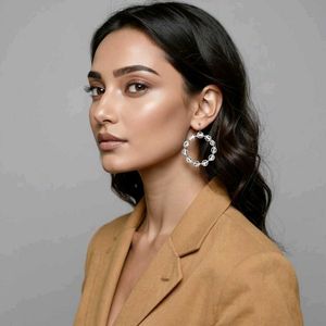 Sparkling Crystal Hoop Earrings
