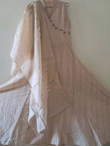 Elegant Beige Anarkali Dress