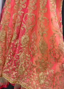 Royal Pink &amp; Gold Anarkali Gown with Dupat