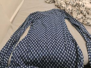 Stylish Blue Printed Kurta