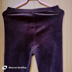 Classic solid velvet leggings