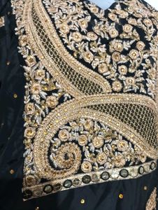 Designer Black &amp; Gold Lehenga Choli Set