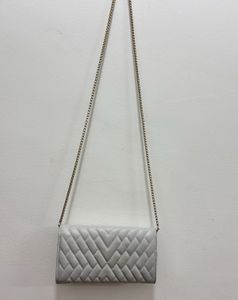 Zara Quilted Clutch with Golden Chain Strap