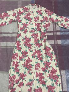 Floral Print Button-Up kurta