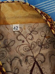 Bengali style Embroidered tussar Silk Kurta
