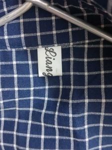 Blue &amp; White Checkered Shirt