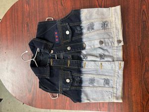 Stylish Distressed Denim Vest
