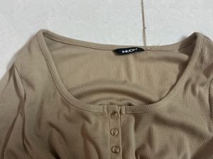 y2k ribbed full sleeve top