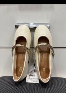 Zara cream ballet flats