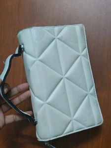 Quilted White Crossbody Bag