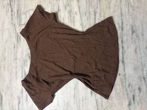 Chic Off-Shoulder Brown Top