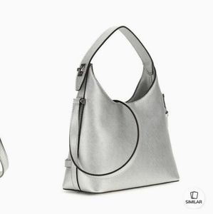 Guess Rosalba Small Hobo Bag - Silver