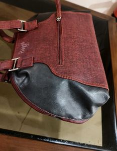 Bagit Red Black Stylish Functional Handbag