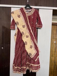 Beautiful Maroon Kurta Set with Dupatta