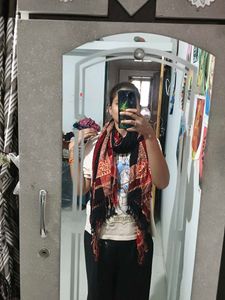 black kashmiri scarf / shawl