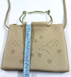 Sling bag 2 in one with golden metal stone/Stylish