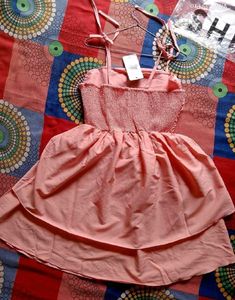 Cute Pink Tiered Mini Dress