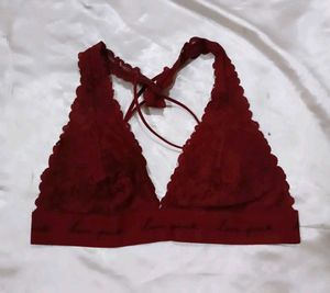 Maroon Lace Bralette