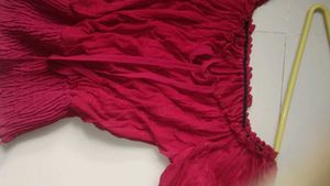 Red Off-Shoulder Top