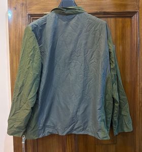 Men's Green &amp; Grey Color Block Jacket