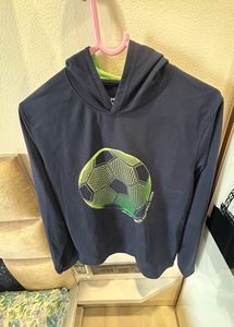 Green Color Hoodie With Cap
