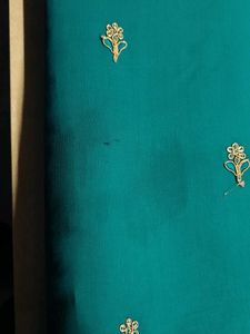 Embroidered Teal Kurta Set on sale