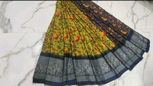 Elegant Beige &amp; Red Saree