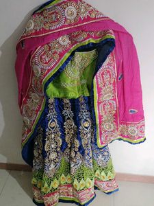 Embroidered Lehenga Saree Set