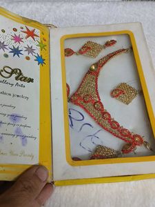 Elegant Red &amp; Gold Jewelry Set
