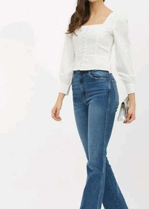 two set of White and black Square Neck Top