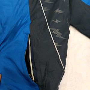Blue &amp; Navy Zip-Up Track Jacket
